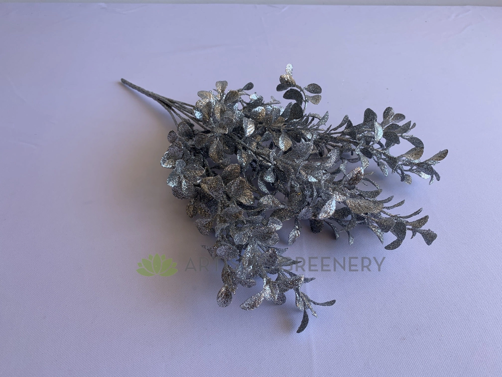 SP0391 Silver Glitter Filler Bunch 40cm