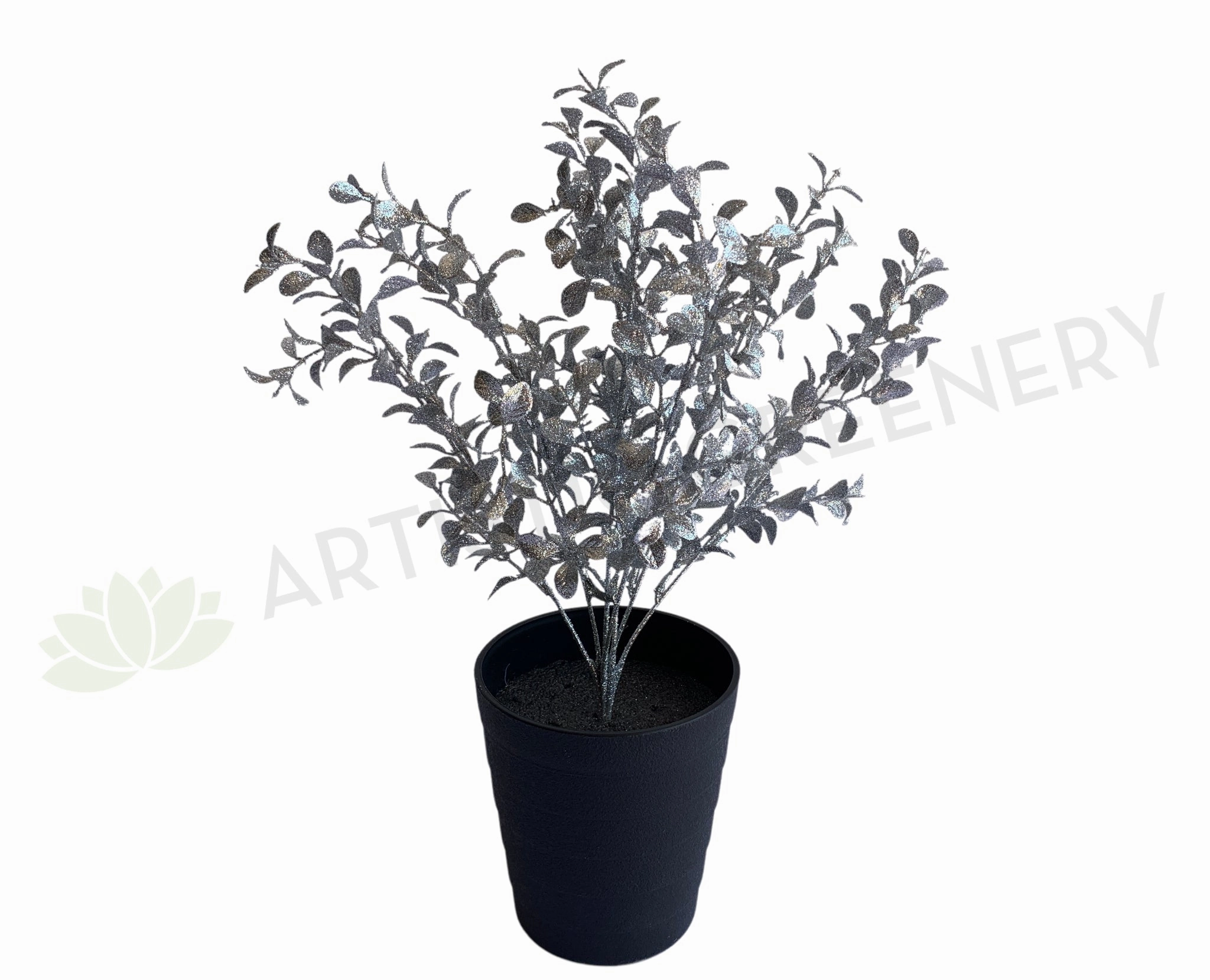 SP0391 Silver Glitter Filler Bunch 40cm xl flower pot  