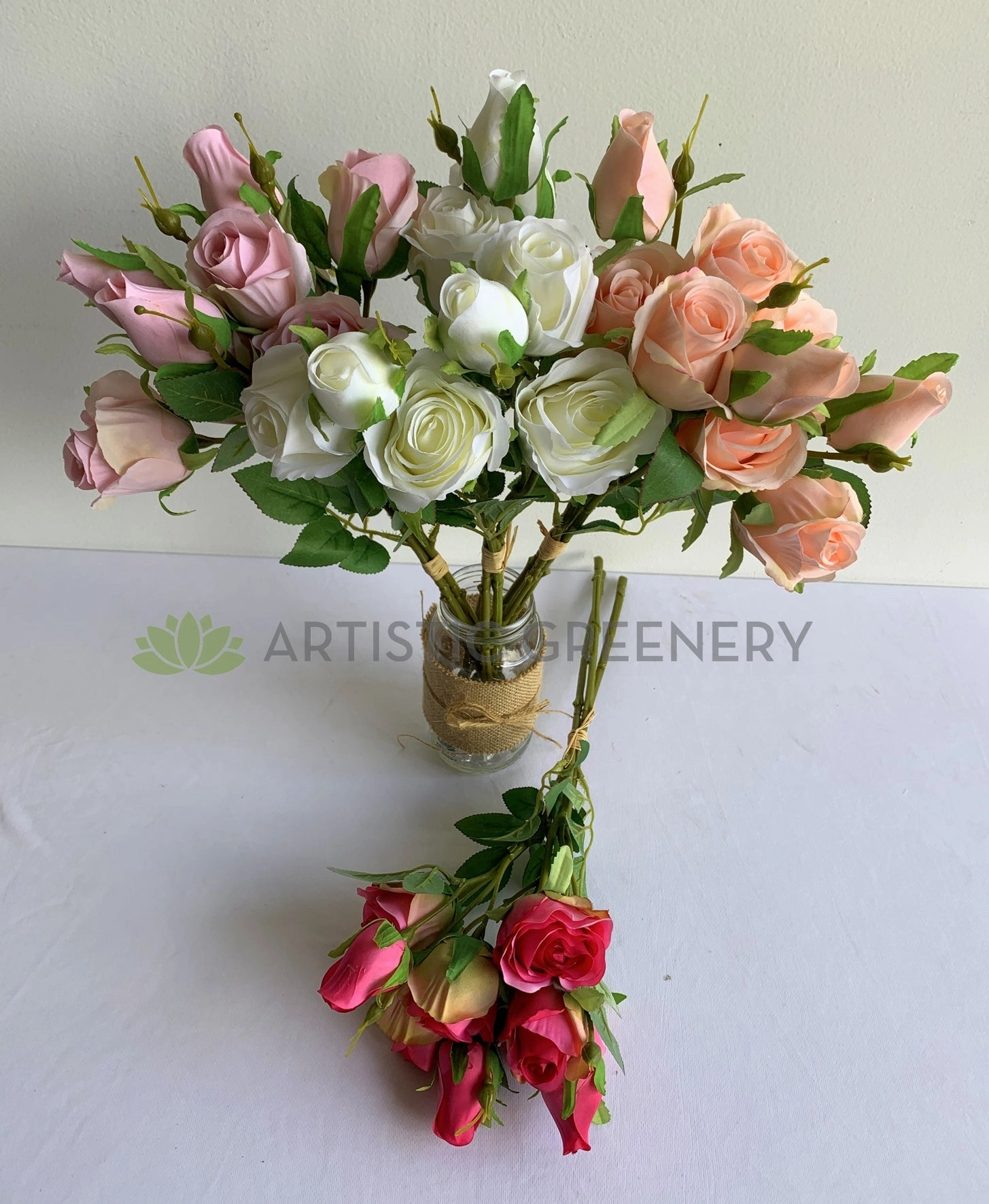 SP0405 Garden Rose Bunch 44cm 4 colours