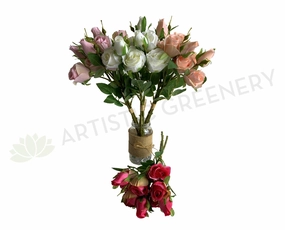 SP0405 Garden Rose Bunch 44cm 4 colours indoor houseplants  