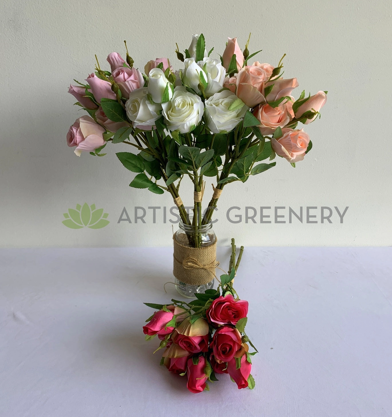SP0405 Garden Rose Bunch 44cm 4 colours
