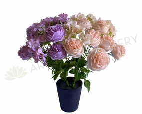 SP0411 Peony & Hydrangea Bunch 45cm Blush / Lilac indoor houseplants  