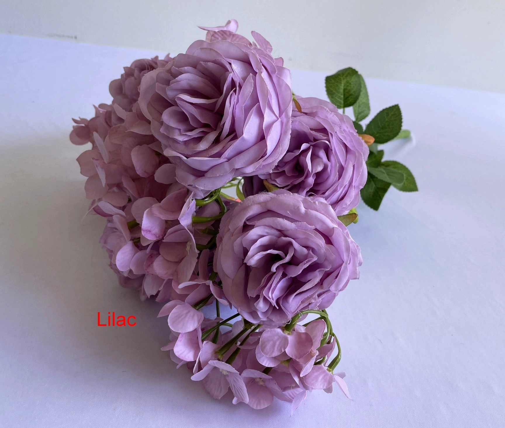 SP0411 Peony & Hydrangea Bunch 45cm Blush / Lilac