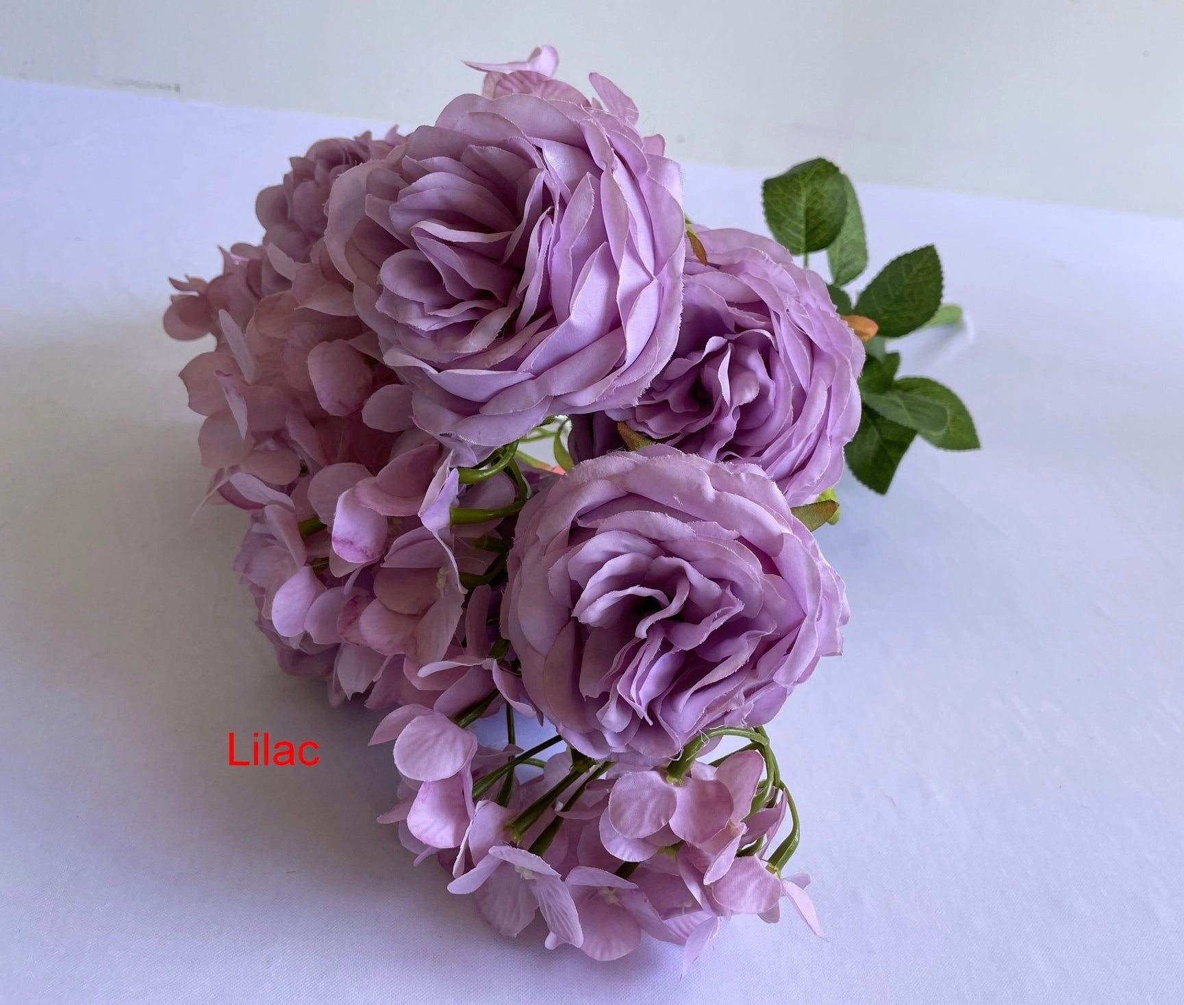 SP0411 Peony & Hydrangea Bunch 45cm Blush / Lilac