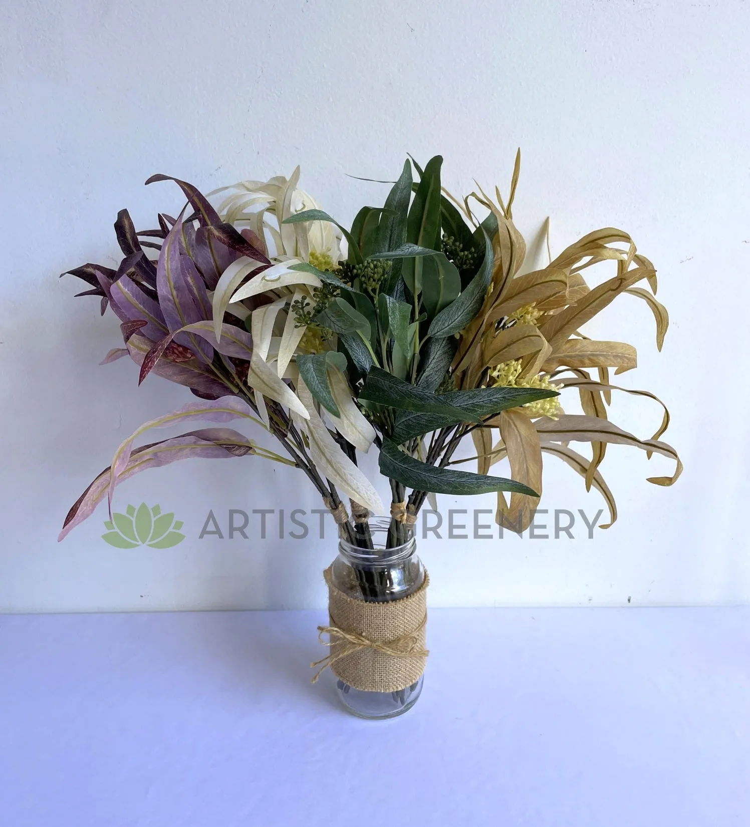 SP0424 Gum Leaf / Eucalyptus Foliage Bunch 54cm4 Colours