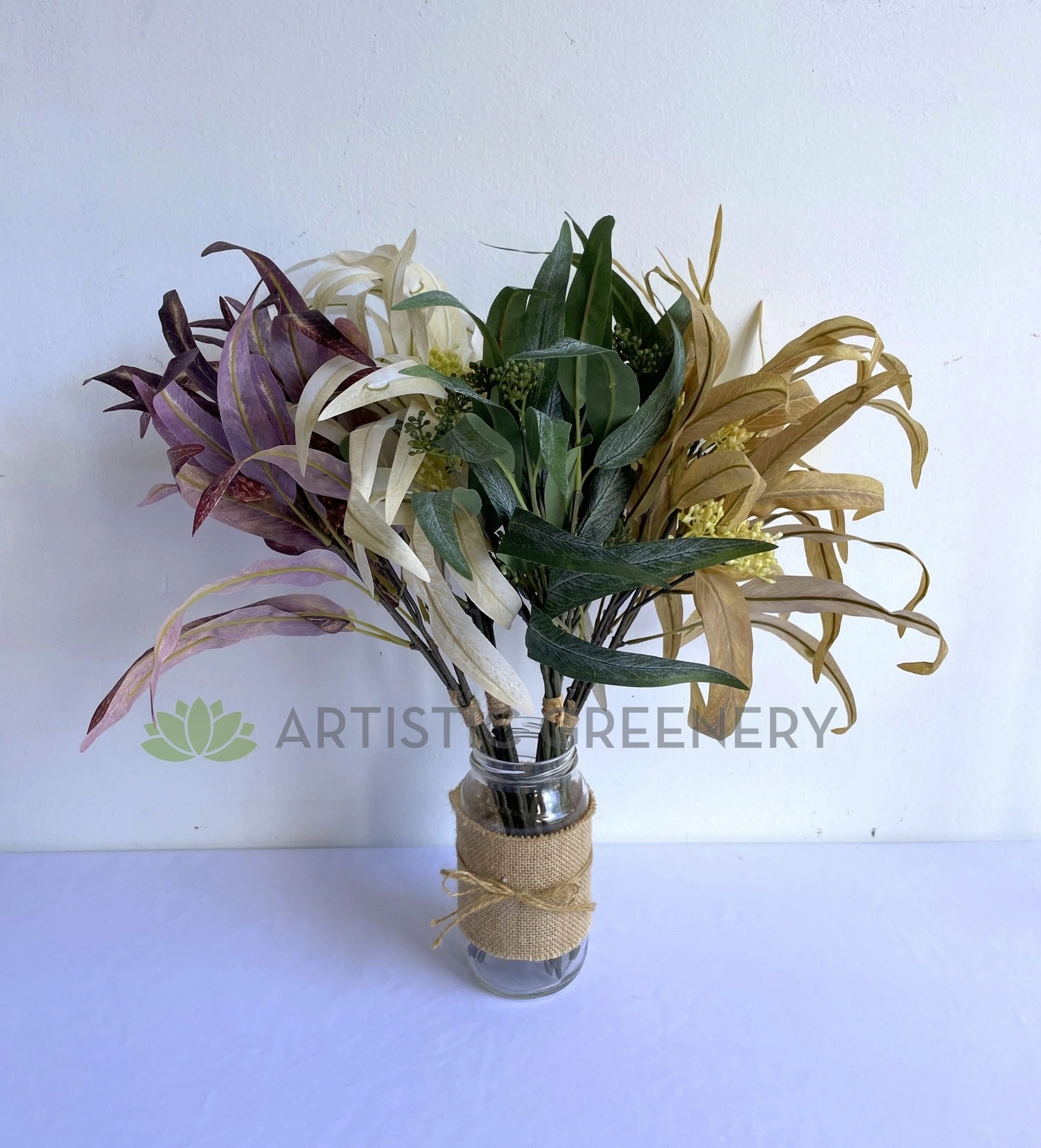 SP0424 Gum Leaf / Eucalyptus Foliage Bunch 54cm4 Colours