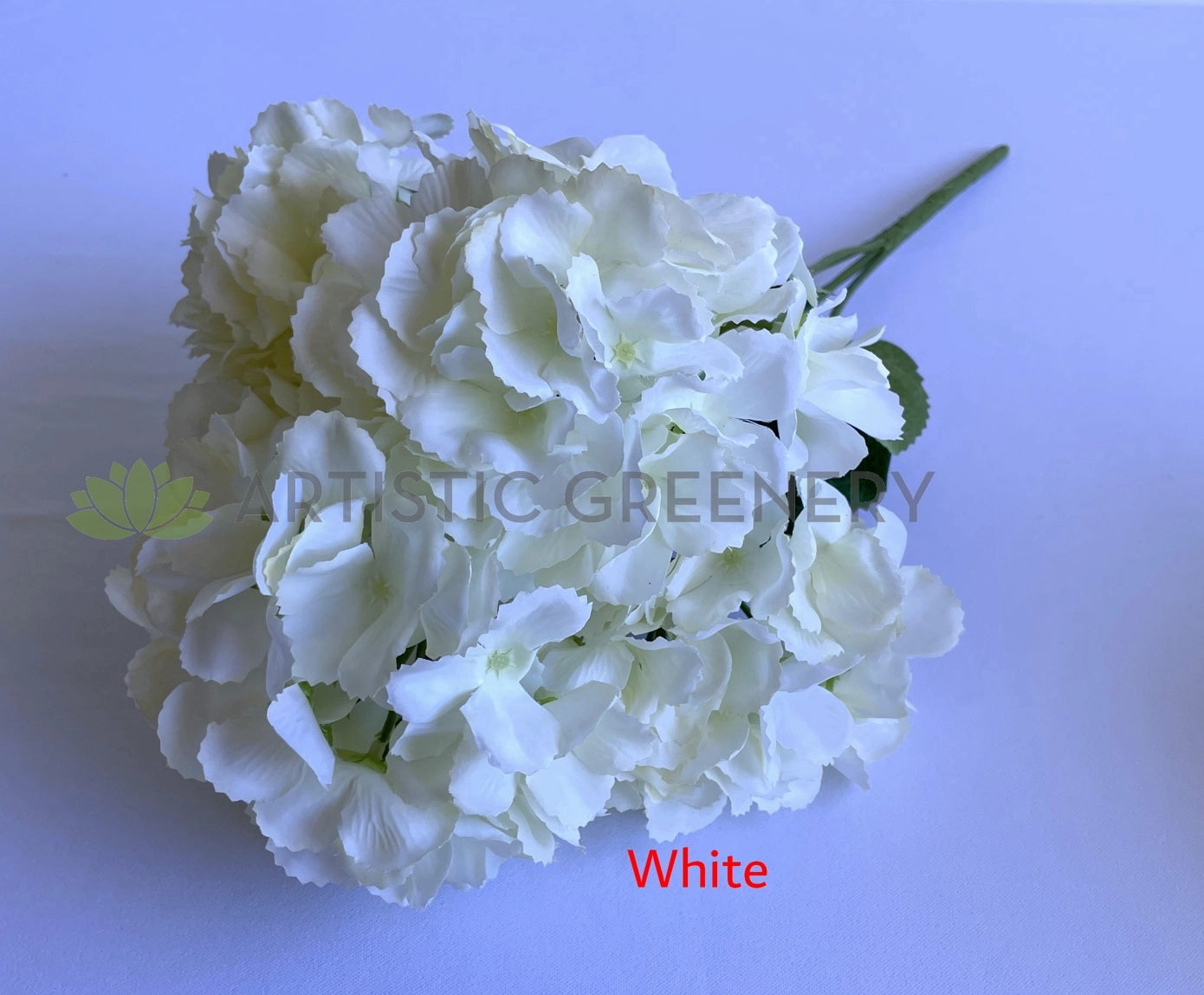 SP0429 Hydrangea Bunch 73cm Light Green / White