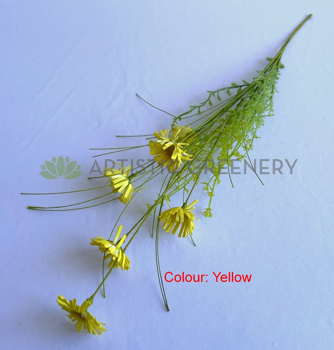SP0433 Dried Flower Style Daisy Bunch 63cm 4 Colours
