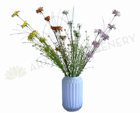 SP0433 Dried Flower Style Daisy Bunch 63cm 4 Colours indoor houseplants  
