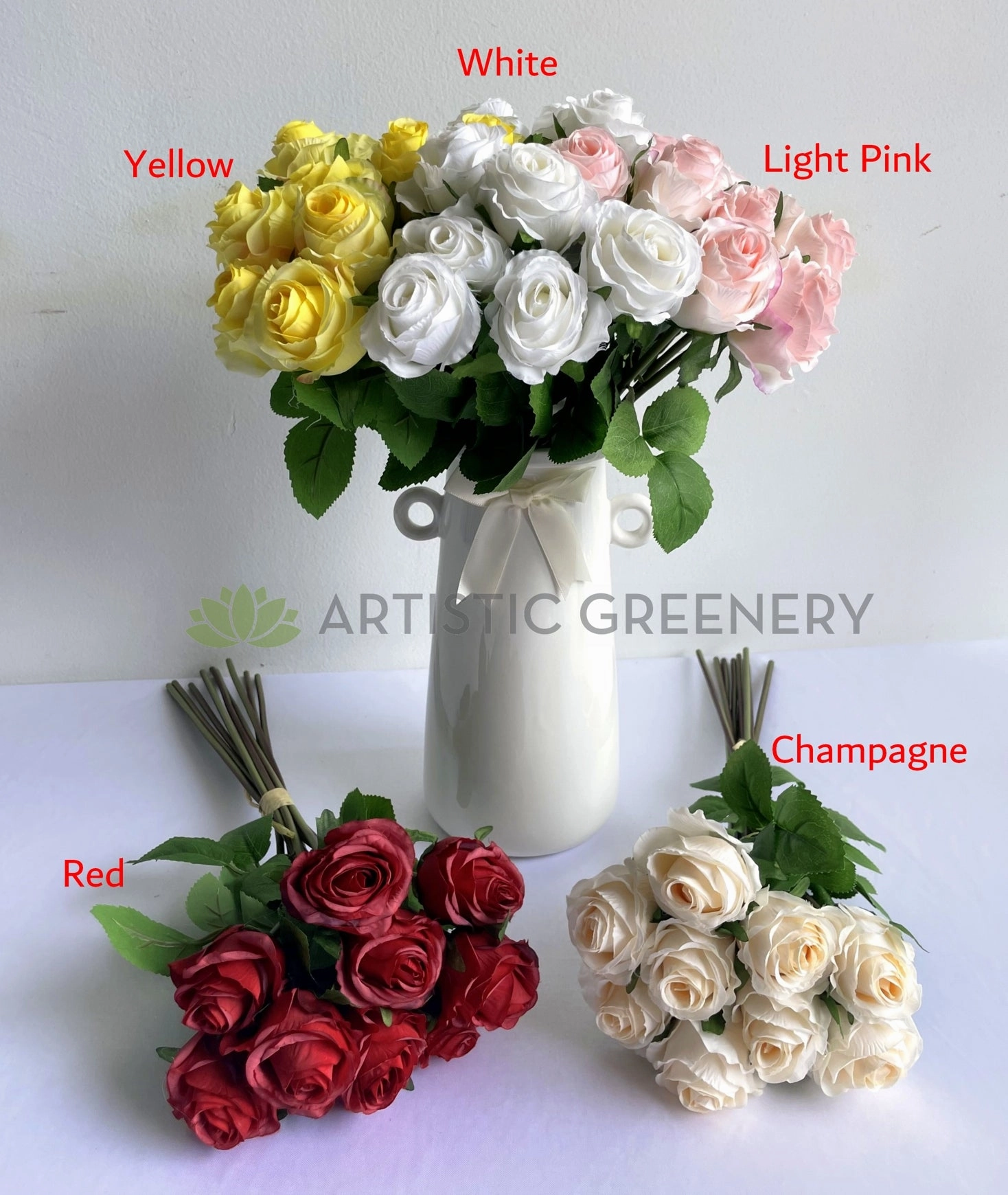 SP0440 Rose Posy 40cm (9 Stems) 5 Colours