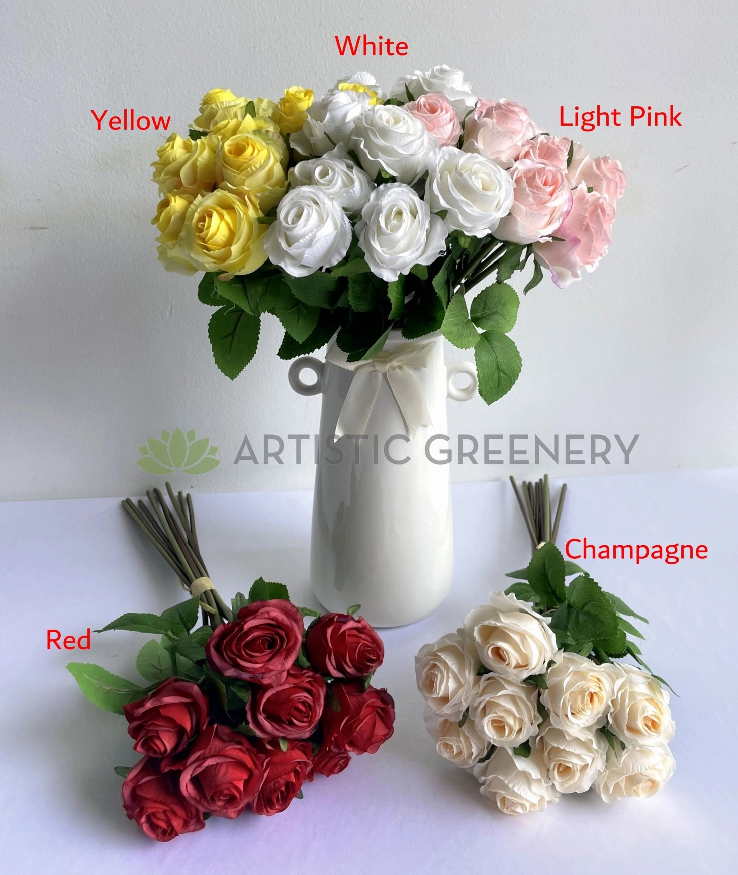 SP0440 Rose Posy 40cm (9 Stems) 5 Colours