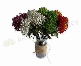 SP0444 Hypericum Buds 33cm (3 stems) Available in 4 Colours xl flower pot  
