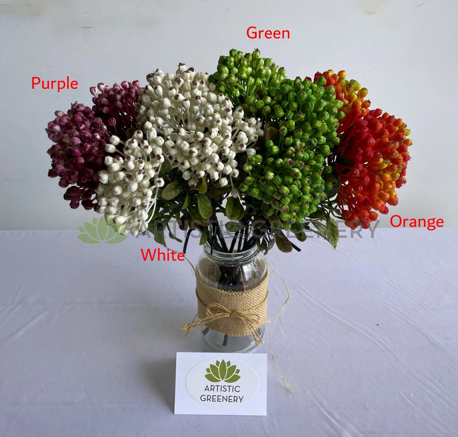 SP0444 Hypericum Buds 33cm (3 stems) Available in 4 Colours
