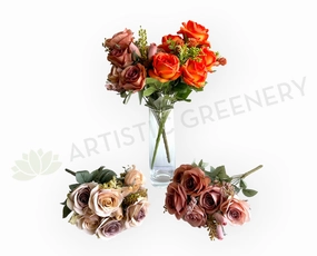 SP0447 European Rose Bunch 49cm (avail in 4 colours) indoor houseplants  