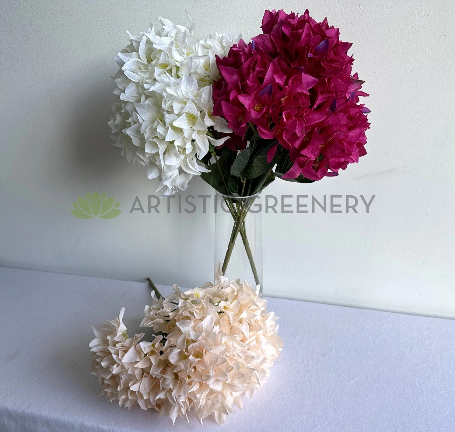 SP0448 Bougainvillea Bunch 48cm Blush / Hot Pink / White