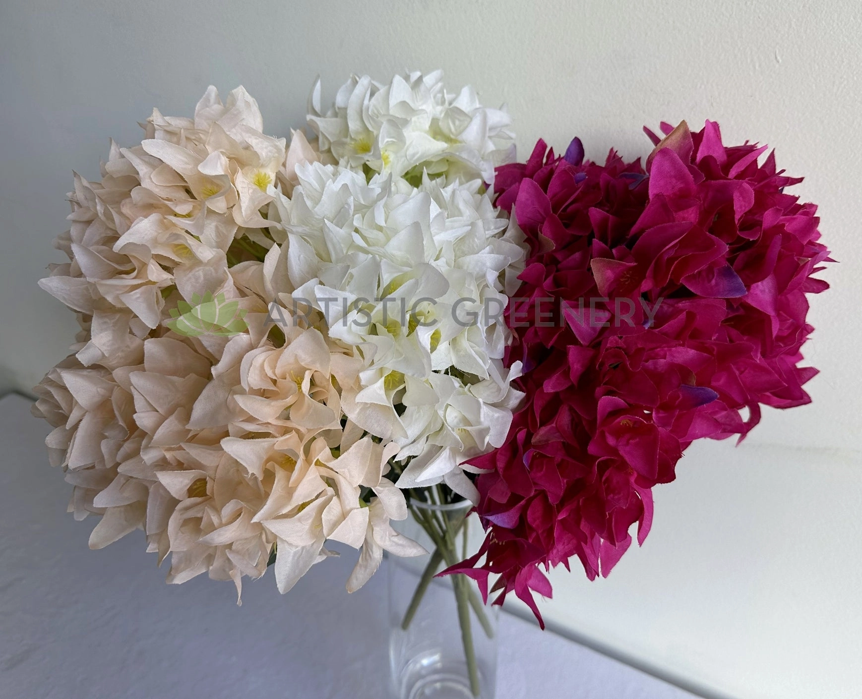 SP0448 Bougainvillea Bunch 48cm Blush / Hot Pink / White