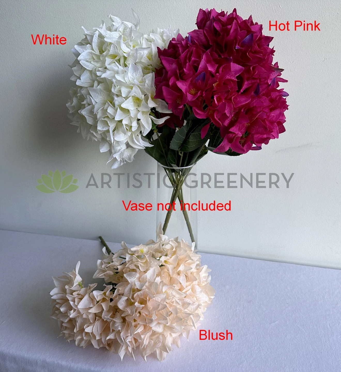 SP0448 Bougainvillea Bunch 48cm Blush / Hot Pink / White