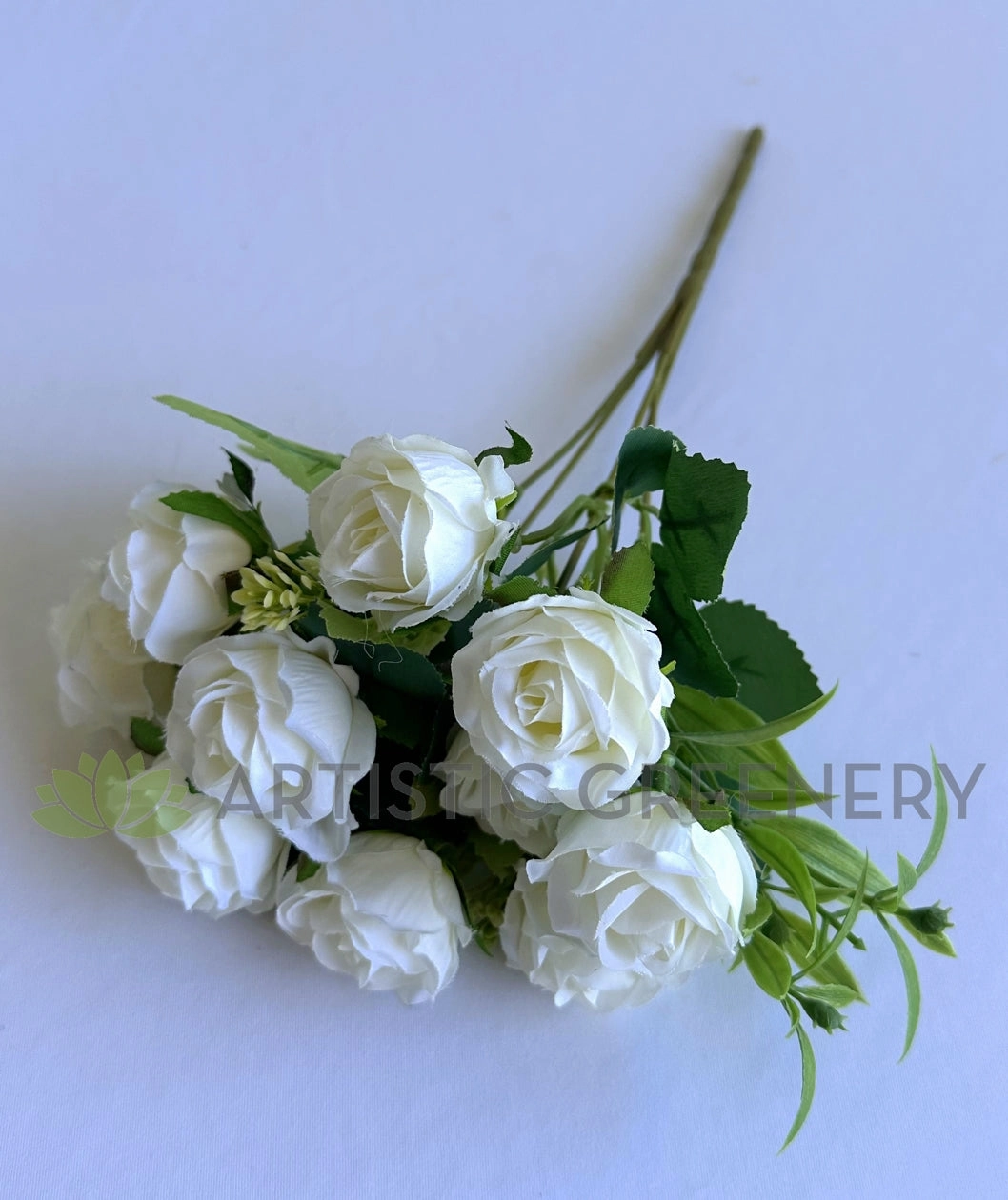 SP0450-S92 Small Rose Bunch 29cm White