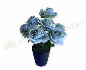 SP0453 Rustic Blue Rose Bunch 32cm indoor houseplants  