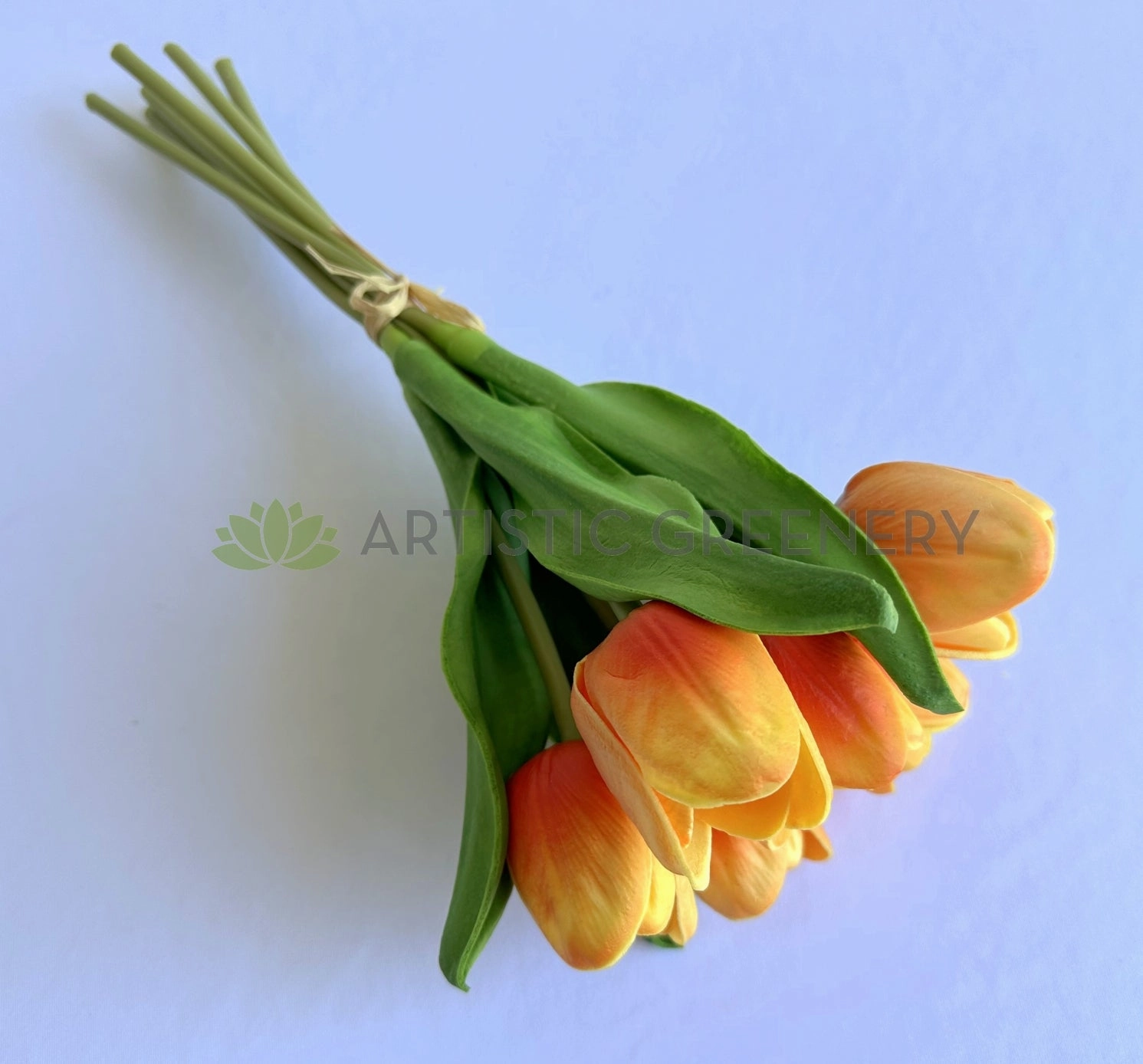 SP0471 Real Touch Tulip Bunch 30cm Orange