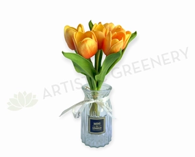 SP0471 Real Touch Tulip Bunch 30cm Orange indoor houseplants  