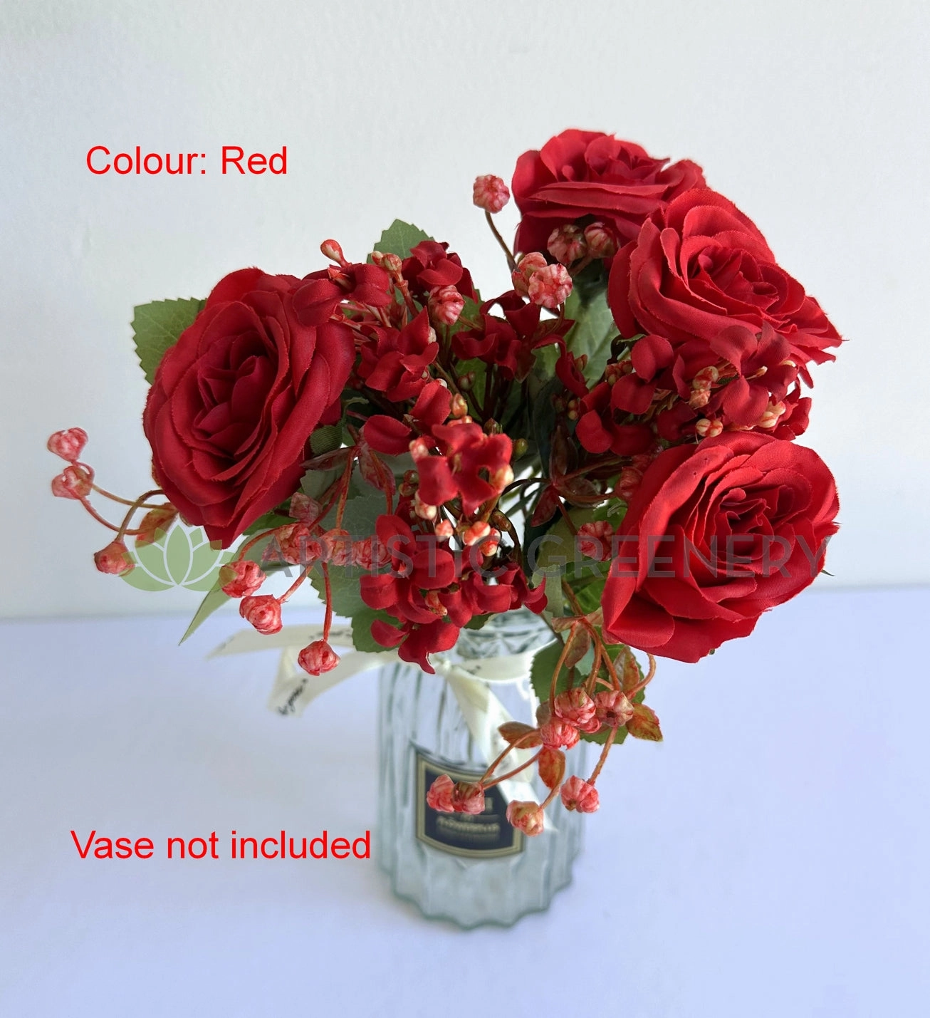 SP0473 Garden Rose Bunch 32cm 4 Colours