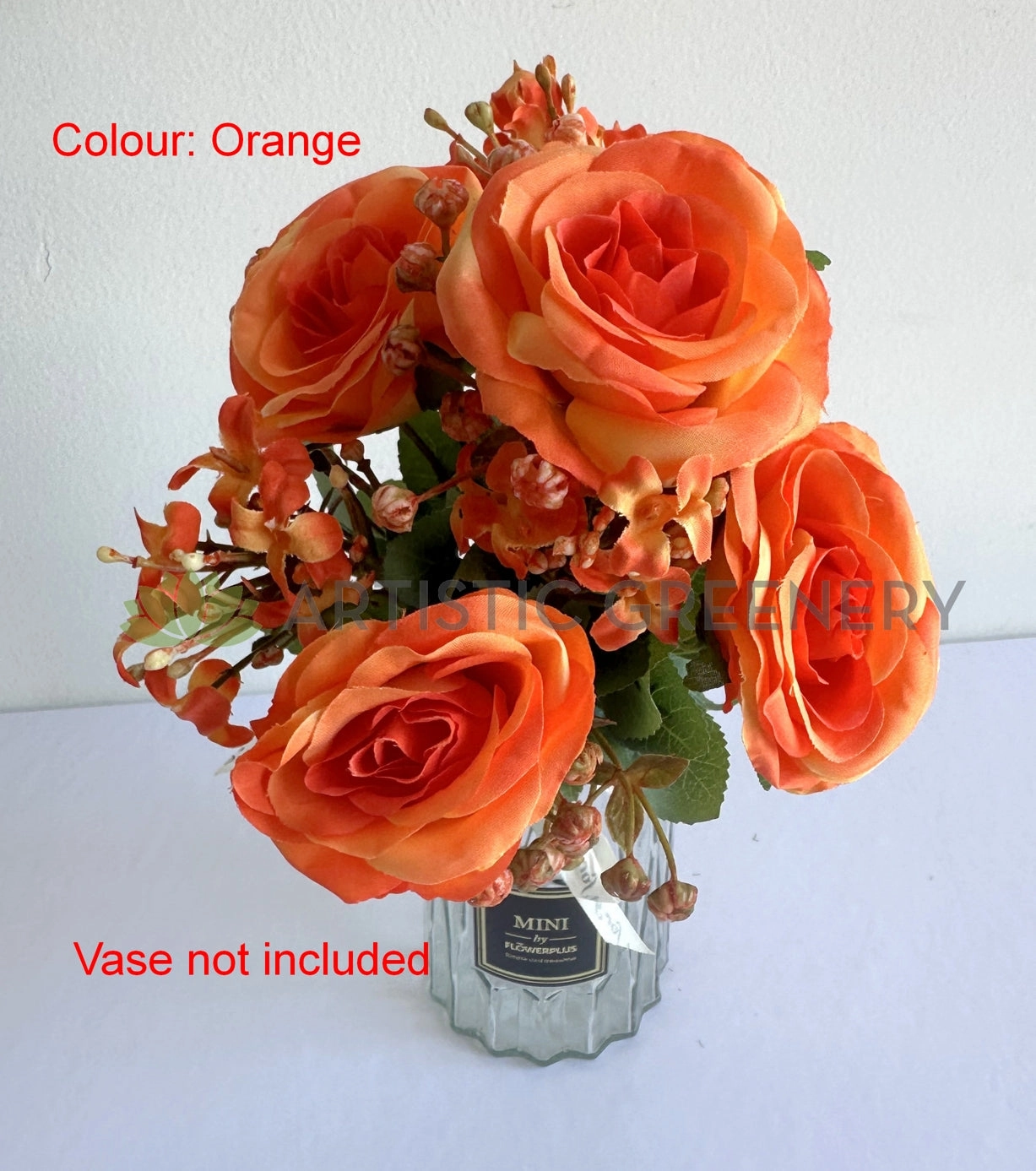 SP0473 Garden Rose Bunch 32cm 4 Colours