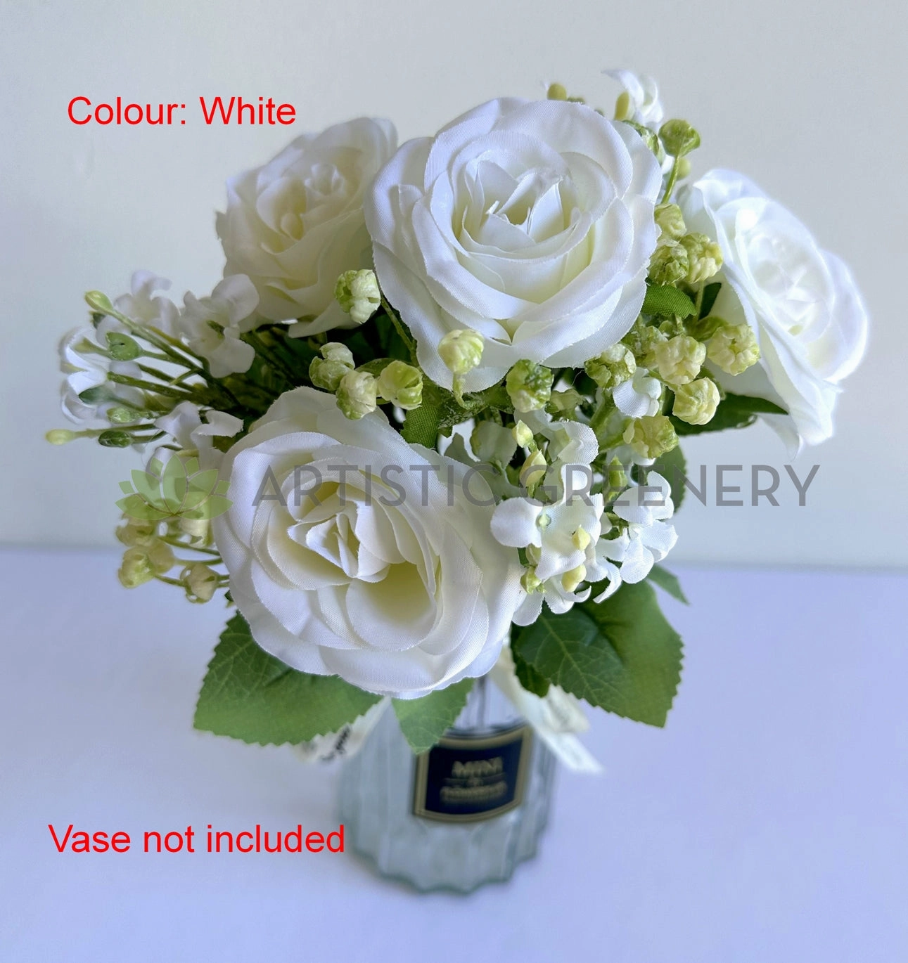 SP0473 Garden Rose Bunch 32cm 4 Colours