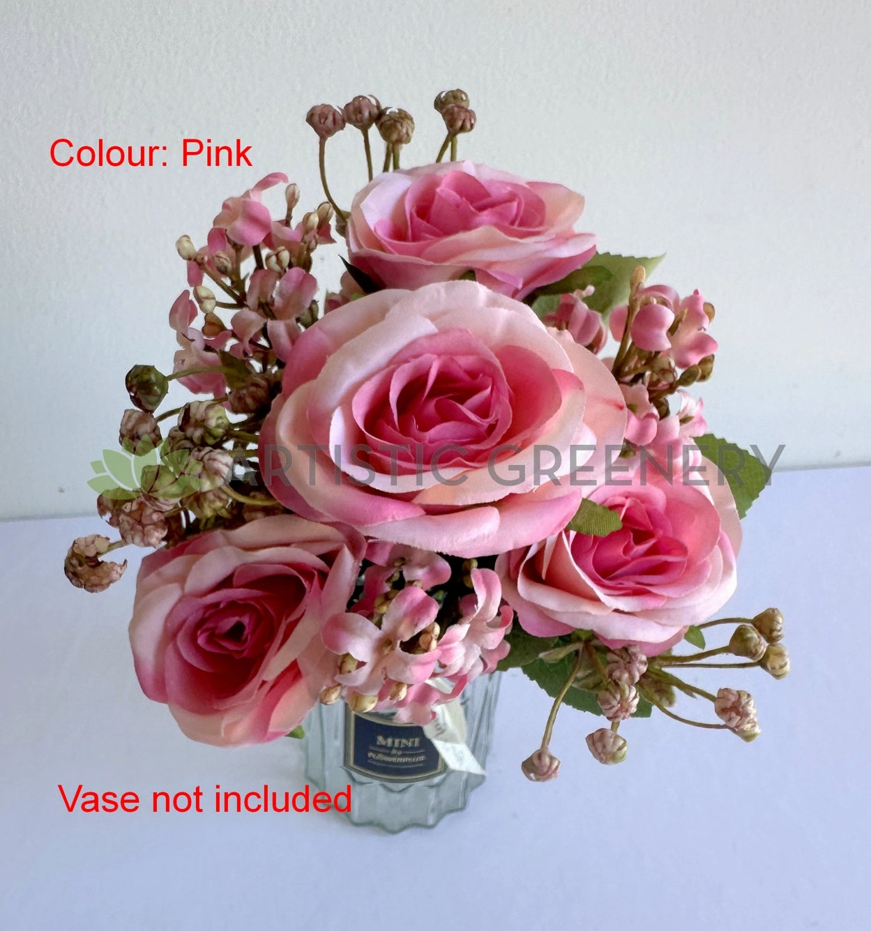 SP0473 Garden Rose Bunch 32cm 4 Colours