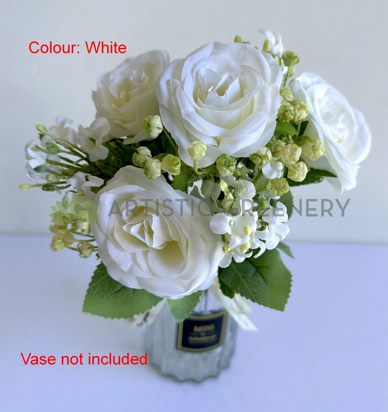 SP0473 Garden Rose Bunch 32cm 4 Colours