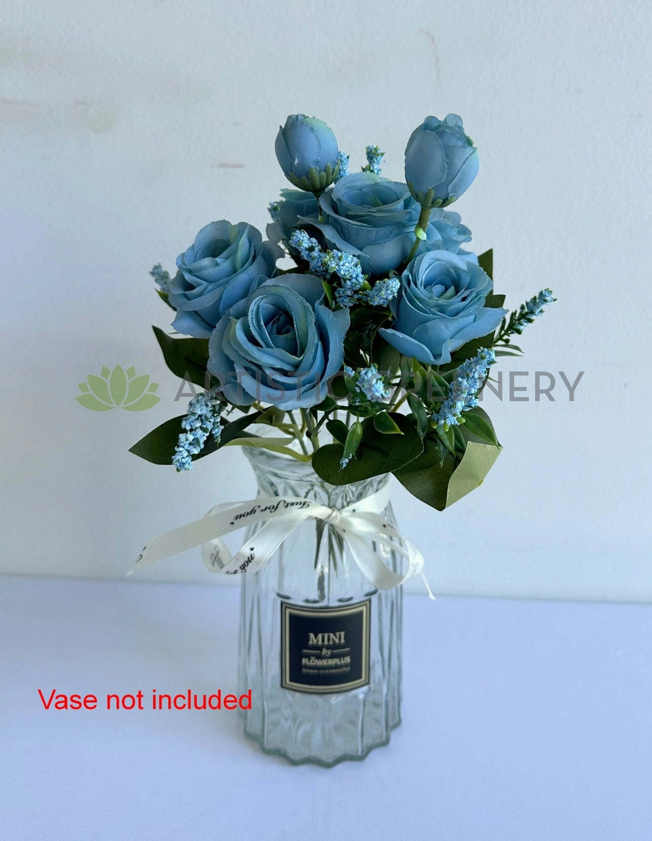 SP0479 Rose Bunch 30cm Rustic Blue