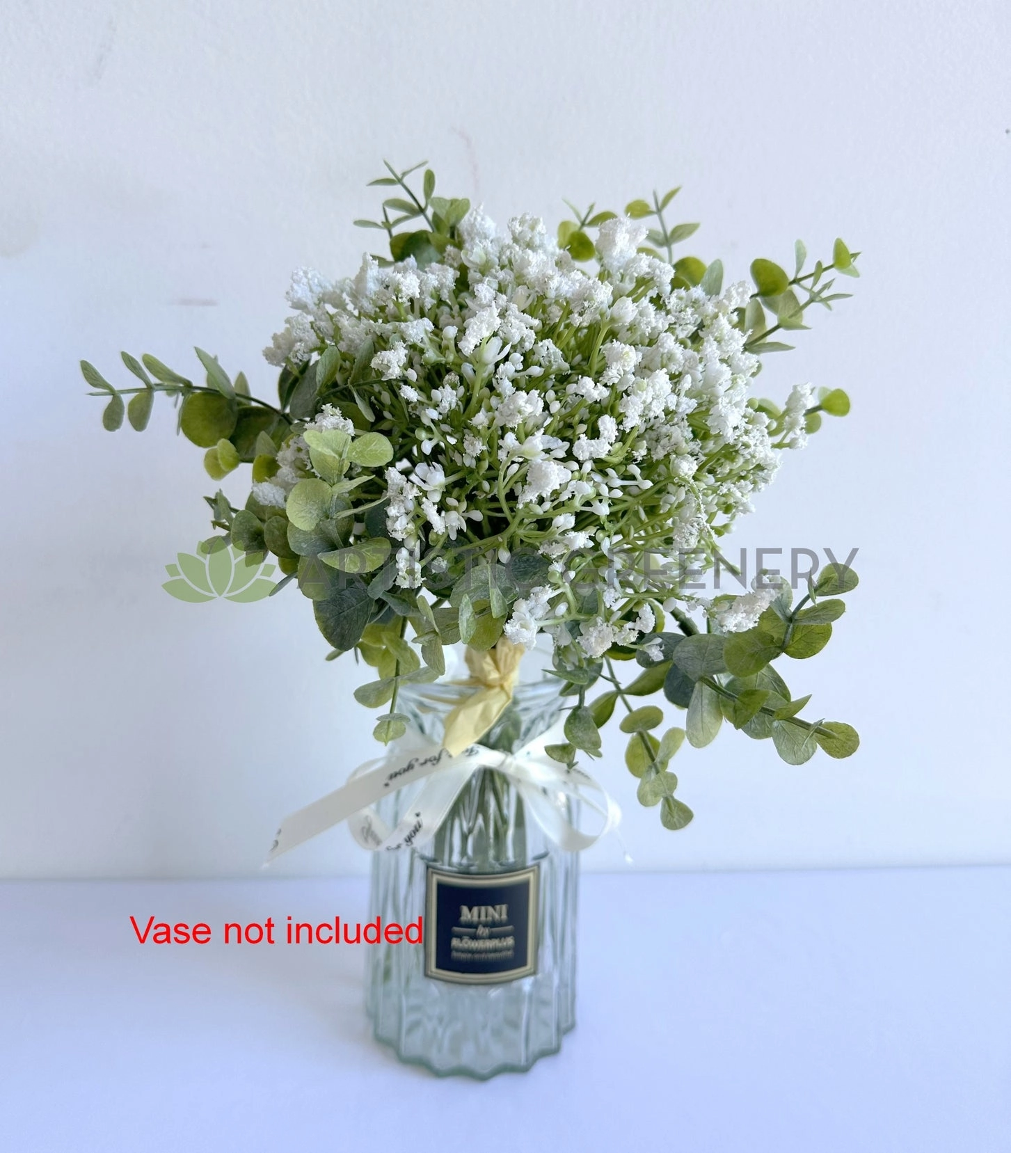 SP0480 Gypso & Eucalyptus Bouquet 32cm