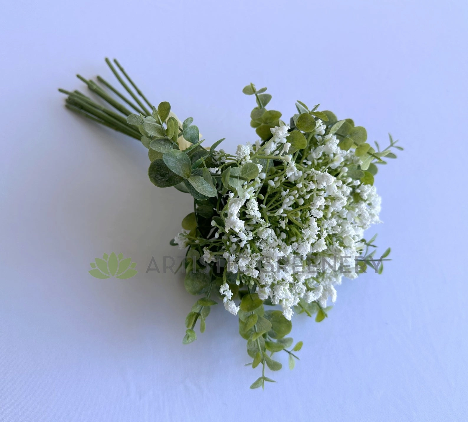 SP0480 Gypso & Eucalyptus Bouquet 32cm