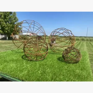 Sphere Balls 8",12",18" & 24" Set of 4 dried flower branch  