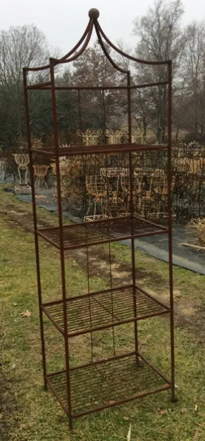 Square Rack with Ball on Top dried flower branch  