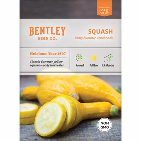 Squash, Yellow Crookneck Seed Packets floating plant shelf  