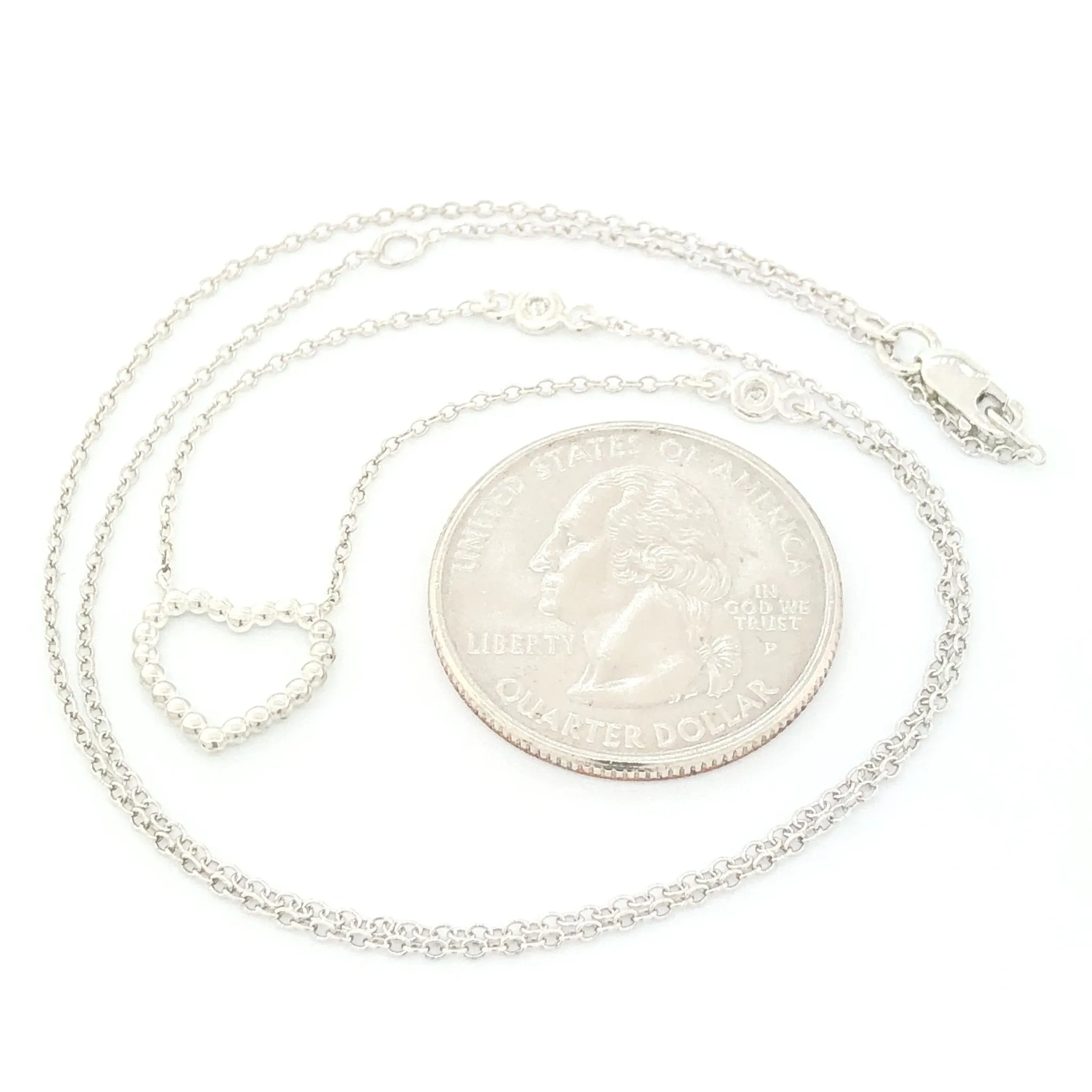 SS 0.02cttw Diamond Heart Necklace
