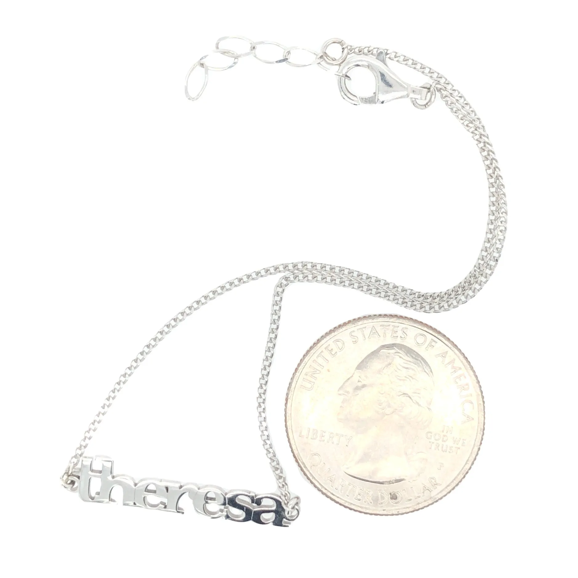 SS 10" Personalized Name Ankle Bracelet