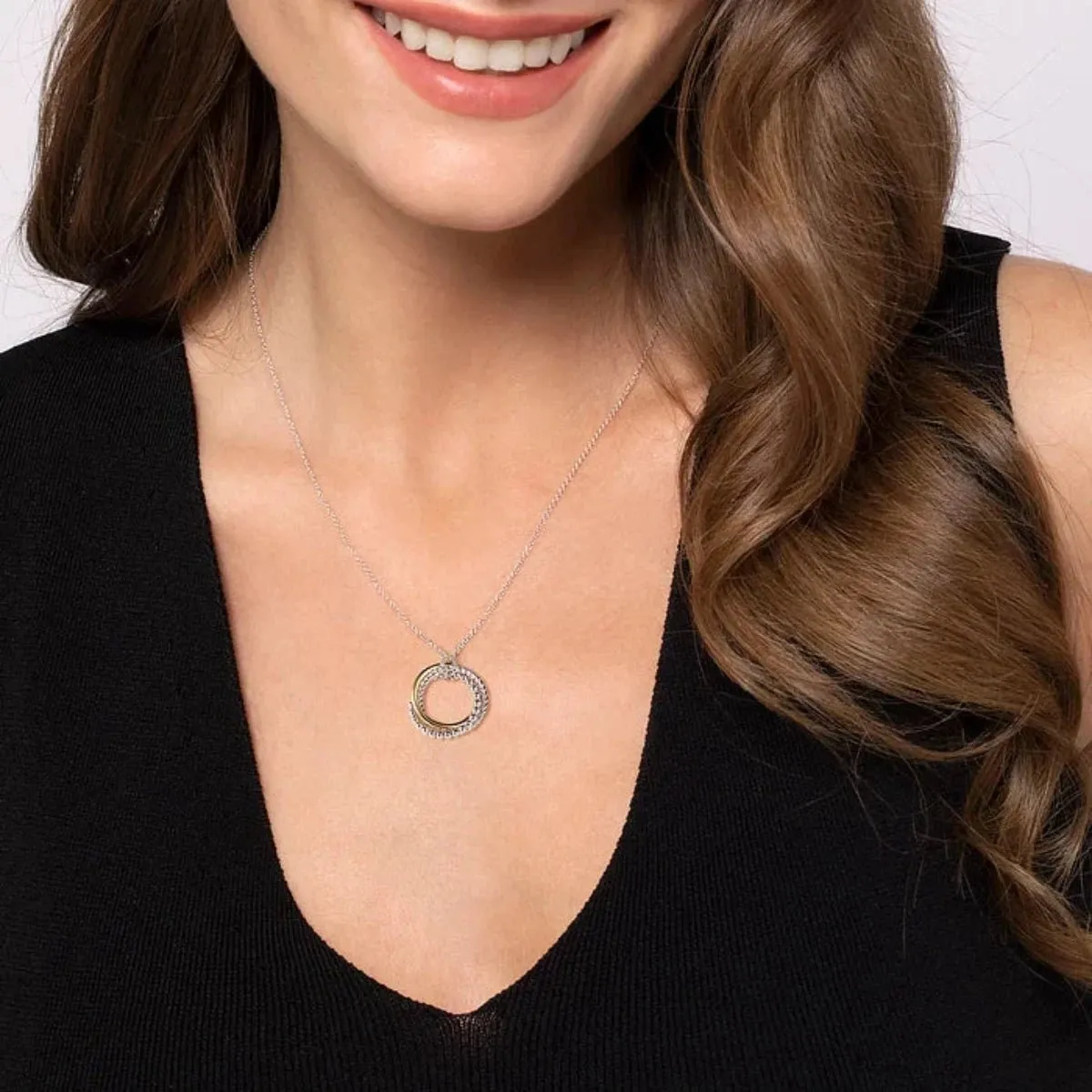 SS 14 Twisted Rope Multi Circle Pendant
