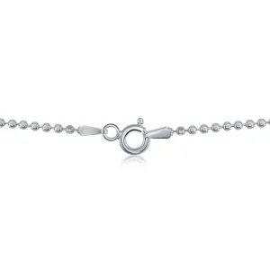 SS 1.8mm 10" Dia Cut Bead Ankle Bracelet