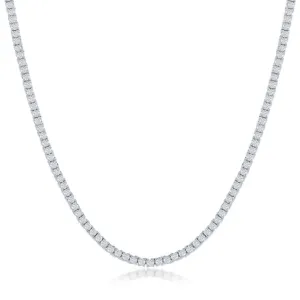 SS 18" 2MM CZ Tennis Necklace