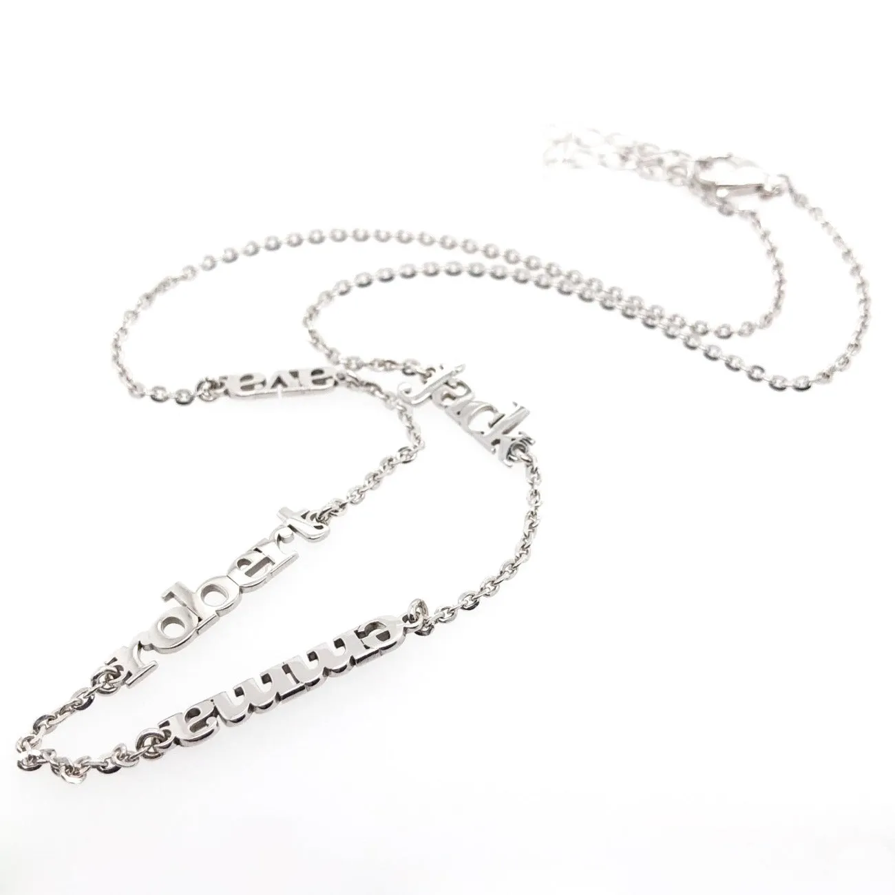 SS 18" Name Necklace -Customize up to 4 Names