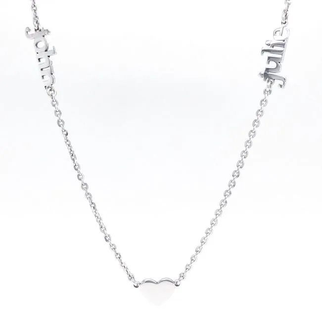SS 18" Necklace w 2 Names