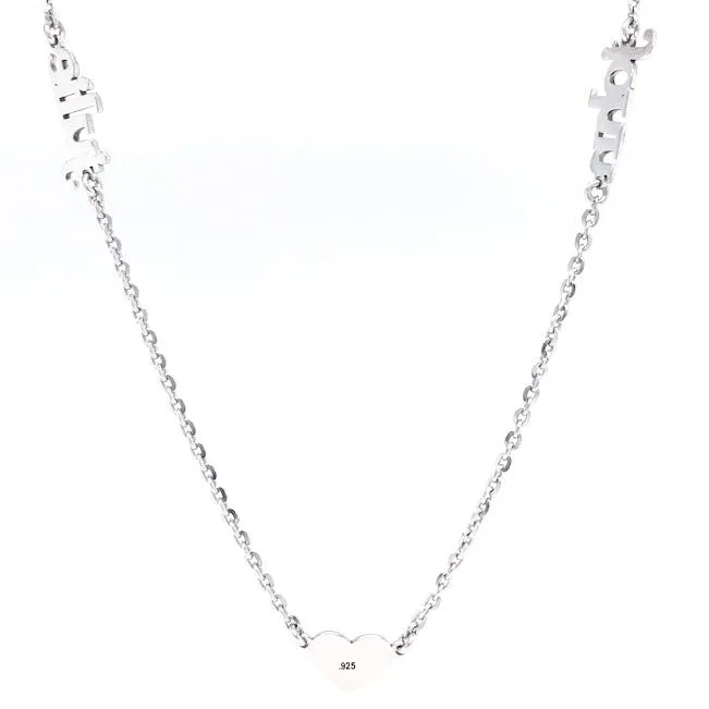 SS 18" Necklace w 2 Names