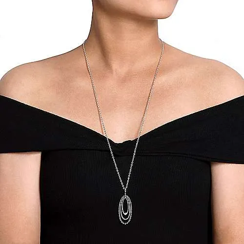 SS 24" Chain with Oval Pendant