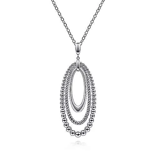 SS 24" Chain with Oval Pendant