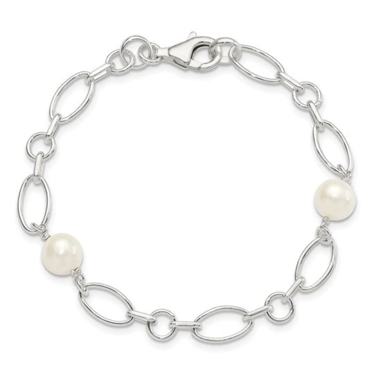 SS 7-7.5mm FWP Link Bracelet