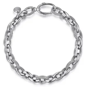 SS 7.5" Beaded Link Bracelet