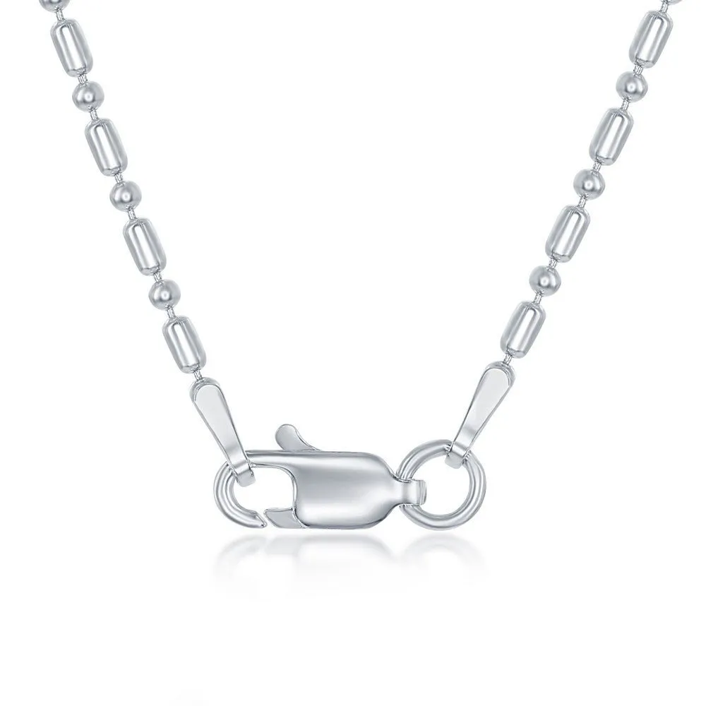 SS 7" 1.9mm 1 1 Bead Chain