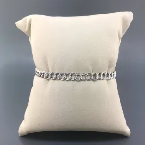 SS 7" Small Double Link Charm Bracelet